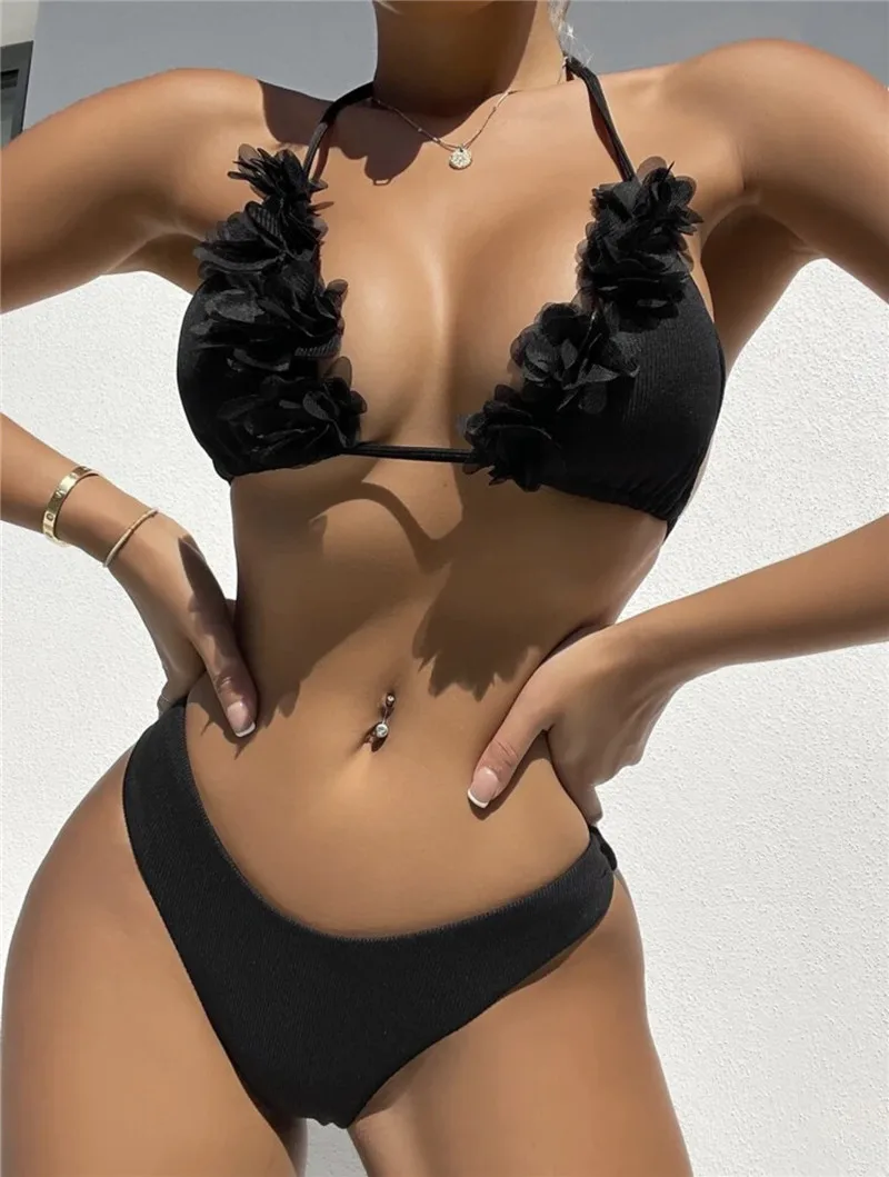 

Сексуальный женский комплект бикини с открытой спиной, черного цвета, женский купальник пуш-ап с глубоким вырезом, купальный костюм, женские наряды