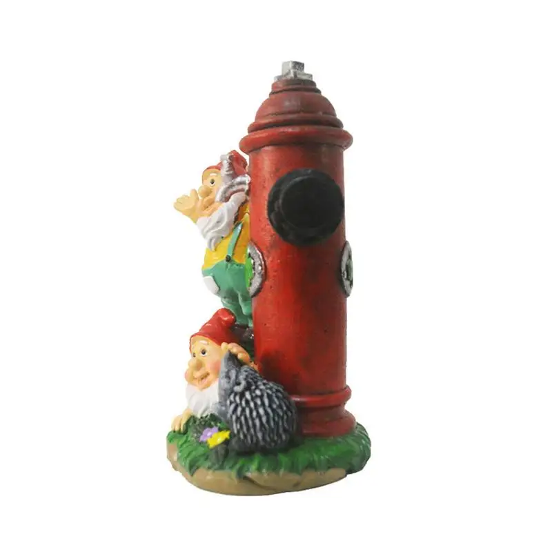 

Hydrant Gnome Garden Status Figurine Resin Craft Outdoor Hydrant Dwarfs Statue Ornaments New Yaer Christmas Decorations For Home