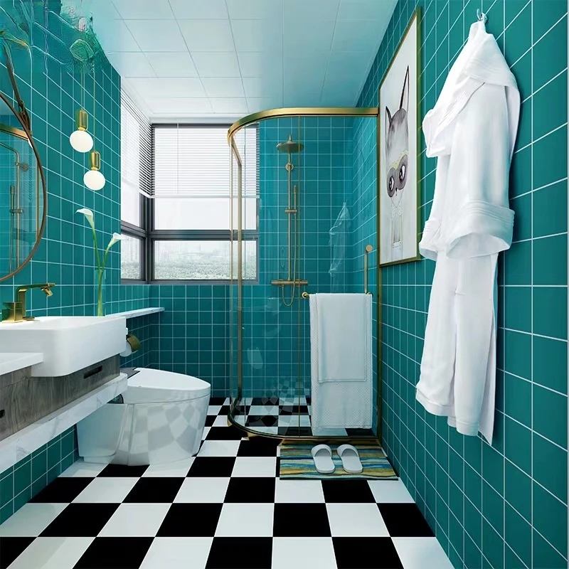 

Self Adhesive Tiles Floor Stickers Waterproof Marble Bathroom Ground Decals Kitchen Peel and Stick Wall Panels Decoration