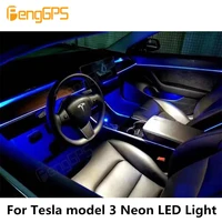 car ambient light dashboard display for tesla model 3 neon led screen multimedia lamp gps navi