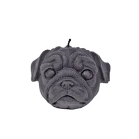 3d pug dog head silicone mould soap candle aromatherapy decoration molds