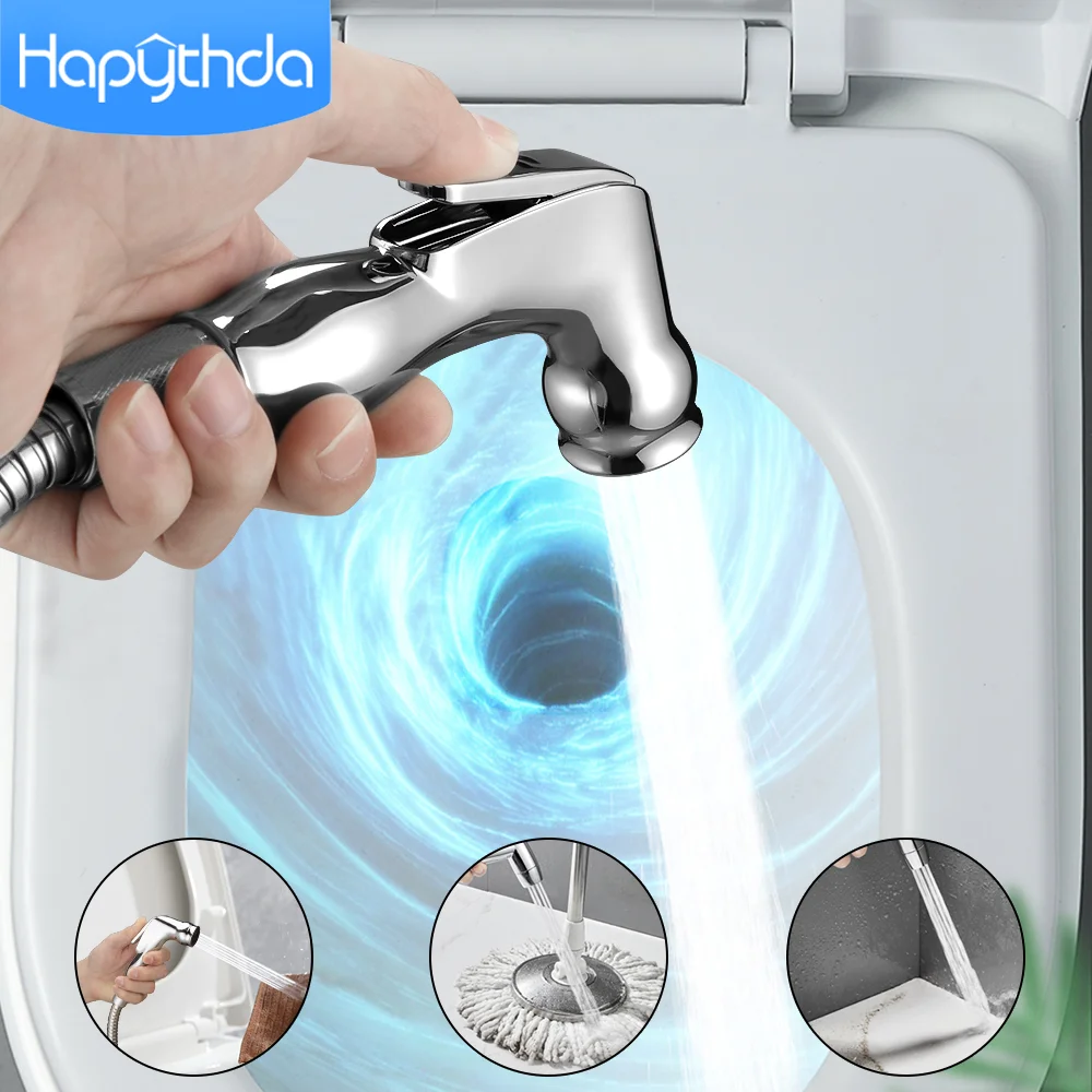 

Hapythda Portable Bidet Sprayer Handheld Self-Cleaning Shower Head Bidet Attachment Hand Bidet Faucet for Bathroom