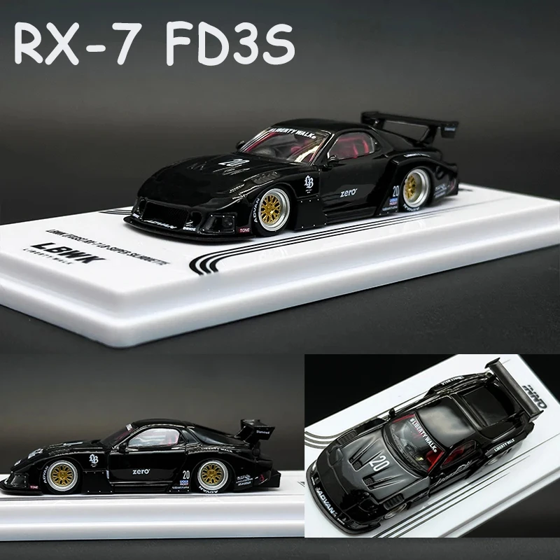 INNO 1:64 LBWK RX7 FD3S супер силуэт Черный Ноль литая коллекция моделей автомобилей