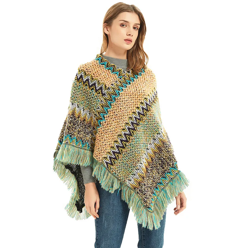 

Spring Autumn Winter 2022 New Women's Red Retro Tourism Pullover Cape