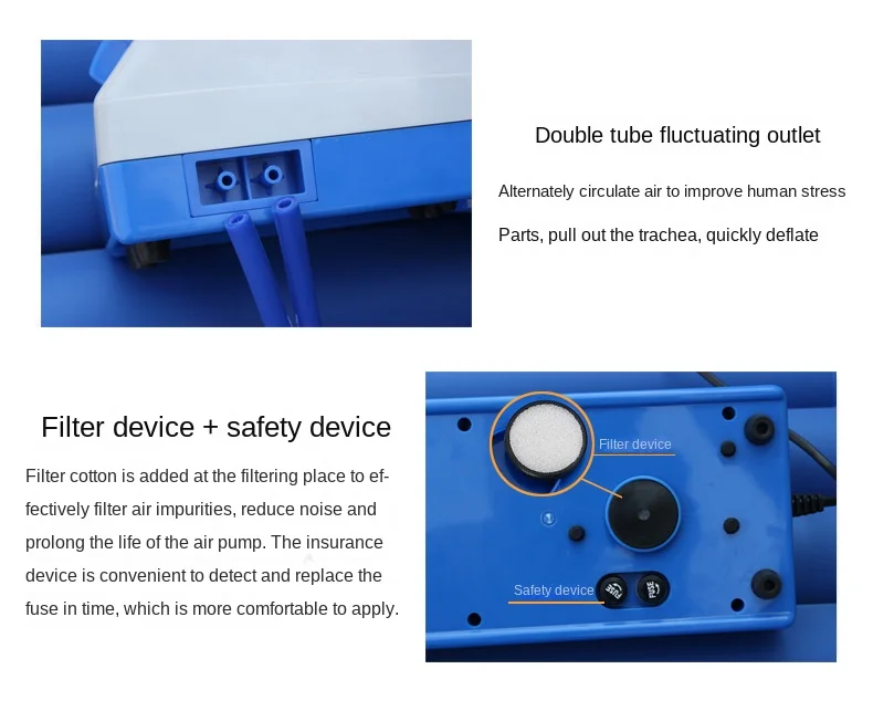 Надувной матрас из ПВХ для пожилых людей с функцией воздушного насоса