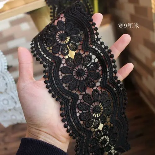 Аппликация из кружевной ткани с вышивкой швейное ремесло полиэстера белая