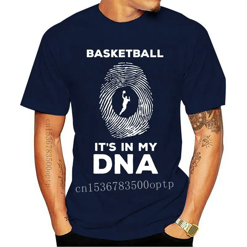 

Camiseta de baloncesto "is IN MY DNA", regalo de afición con huella dactilar, padre, papá, papá, Popular