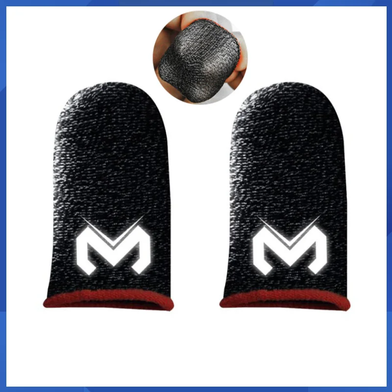 

2Pcs Phone Games Sweat-Proof Finger Gloves Thumbs Finger Cover Anti-slip Cot Sleeve For PUBG Touch Screen Game Practical Access