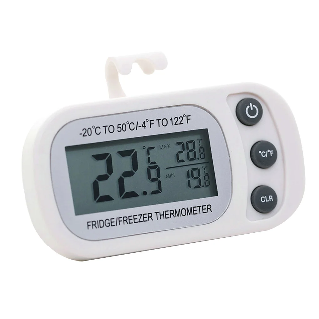 

Electronic Digital Refrigerator Thermometer Mini Freezer Thermometer Multi-Purpose Waterproof LCD Display for Kitchen