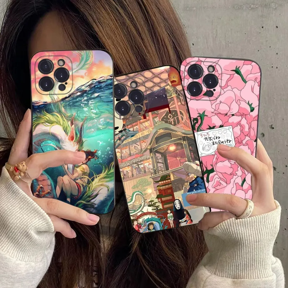 

Anime Spirited Away Phone Case Silicone Soft For Iphone 14 13 12 11 Pro Mini XS MAX 8 7 6 Plus X 2020 XR Shell