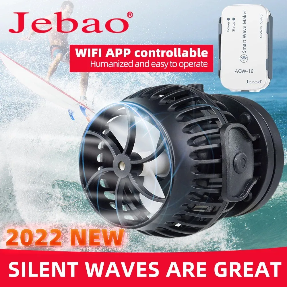 Jebao 2022 AOW Series Wave Pump Aquarium Water Pump Filter 12V 24V 6W 12W 23W 35W Fish Tank Ultra Quiet Operation Pump