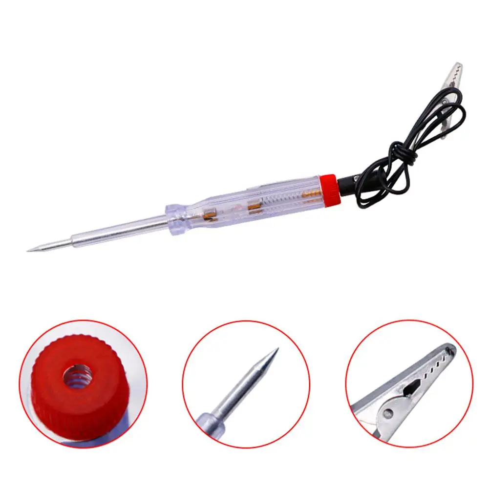 

DC 6-24V Car Tester Fuses Circuits Light Socket Tester Transparent Circuit Test Pen Modification Repair Tool