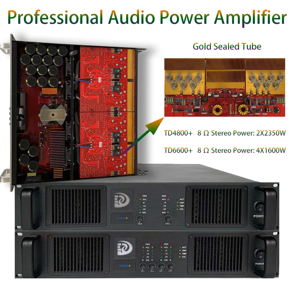 

Professional Audio Power Amplifier 4X2400W Audio Stereo Amp 4 Channel DJ Equipment Line Array Sound System For Speaker Subwoofer