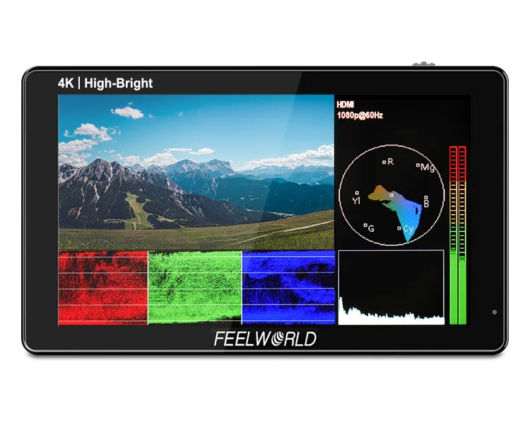 Фото FEELWORLD LUT5E 5,5-дюймовый яркий 1600-нитовый сенсорный экран DSLR Dslr полевой монитор №1
