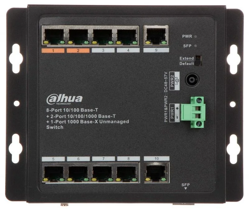 Коммутатор Dahua DH-PFS3111-8ET-96-F 10G 6PoE+ 96W неуправляемый | Компьютеры и офис