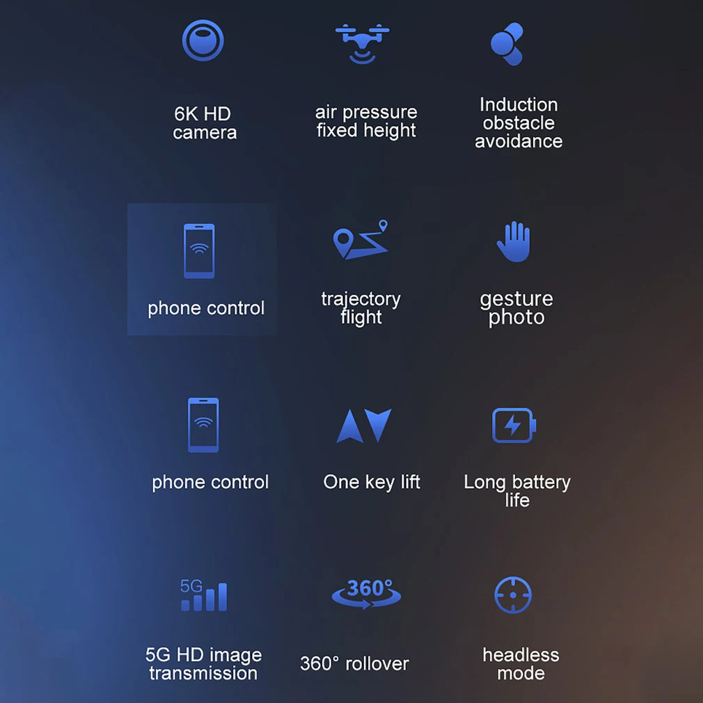 Дрон 8K Профессиональный 5G WIFI HD Камера Квадрокоптер Фотографическое Расстояние 300м Широкоугольная Дуальная Игрушка