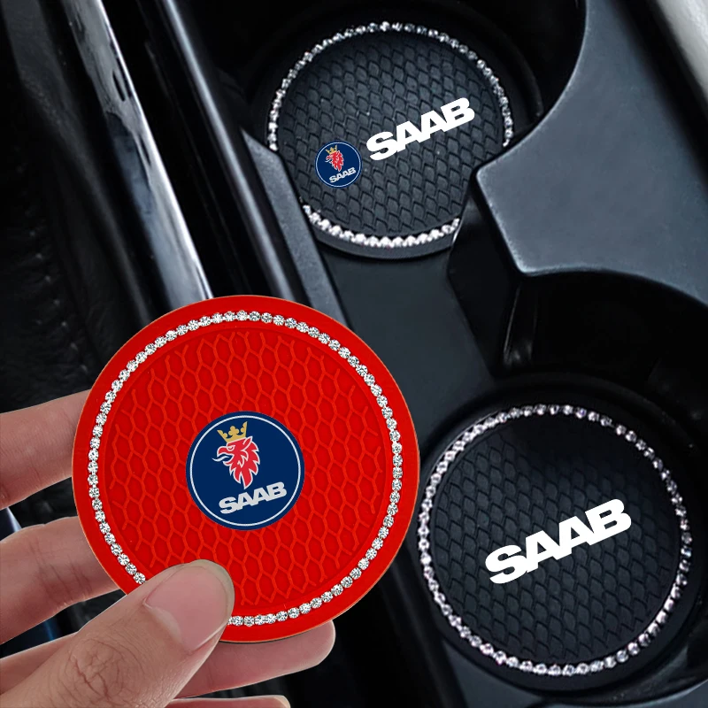 

Car Coaster Water Cup Bottle Holder Anti-slip Pad Mat Silica Gel For Saab Scani 93 94 95 99 900S 9000 Hirsch 93X 94X 95X Aero