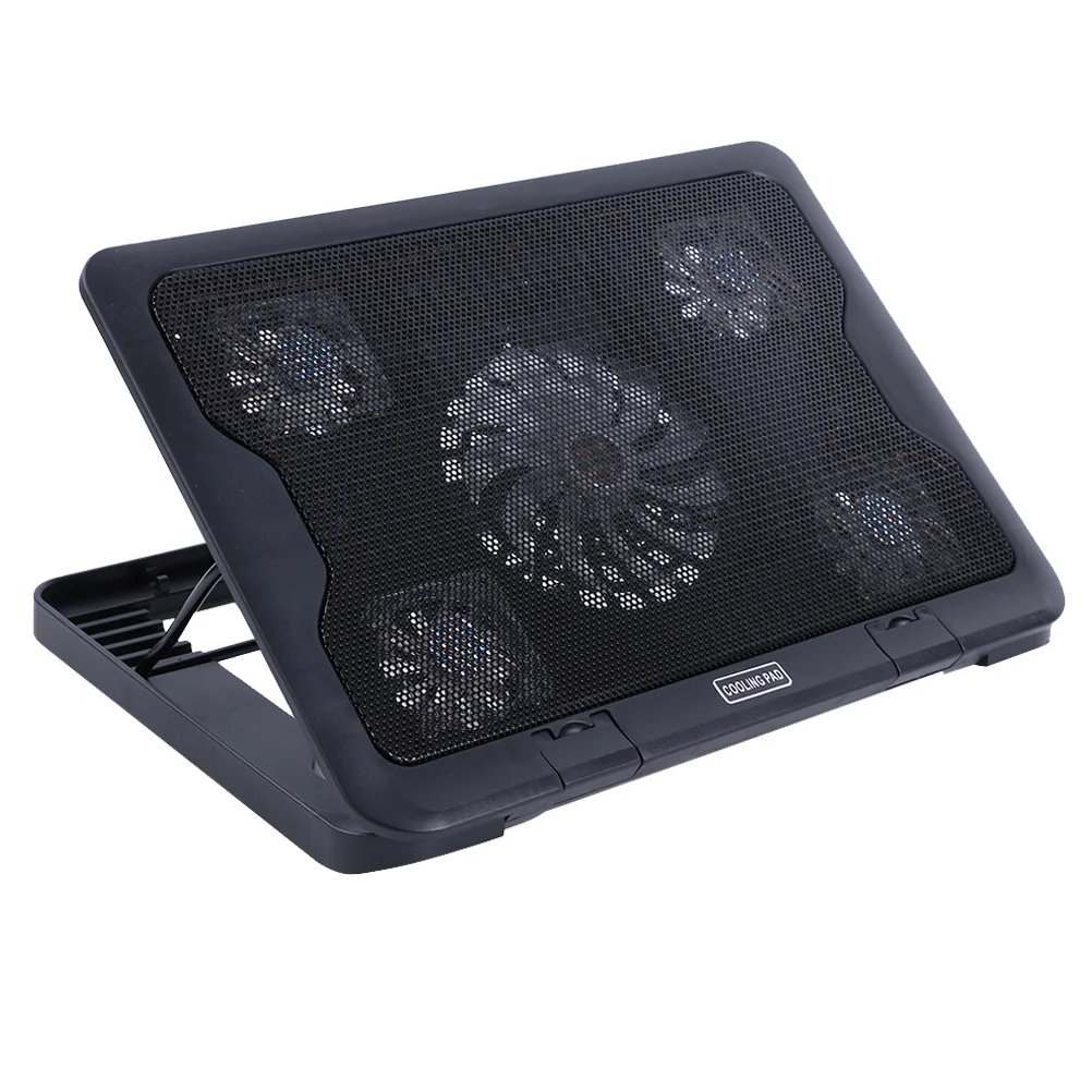 

Laptop Mount with 5 Fans Portable Slim Laptop Cooling Stand Holder Universial Multi- Angle Adjustable Computer Cooling