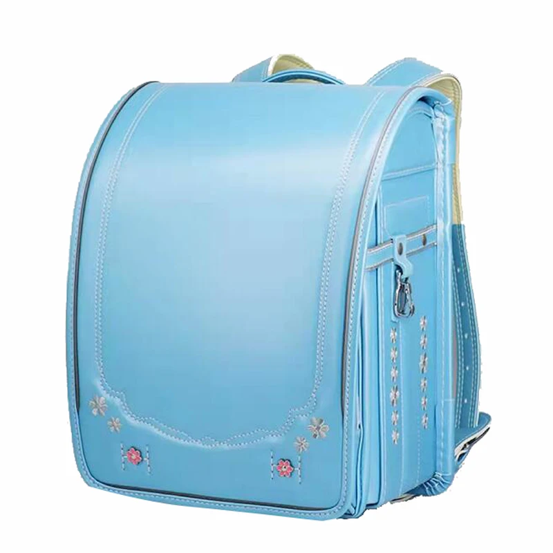 Школьный ранец для девочек, японские водонепроницаемые портфели из искусственной кожи с вышивкой, вместительные ортопедические рюкзаки дл...