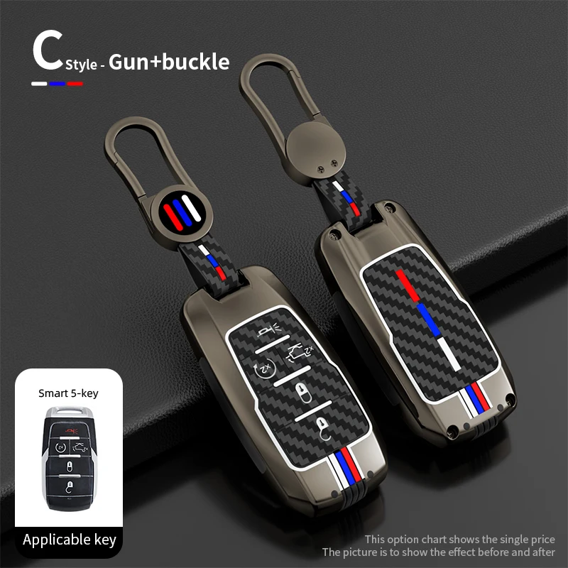 

3/4/5/6 кнопок из цинкового сплава, чехол для автомобильного ключа, защитный чехол, аксессуары для Dodge RAM 1500 2500 RAM 1500 RAM 2500 RAM 2500 TRX 2021 2020