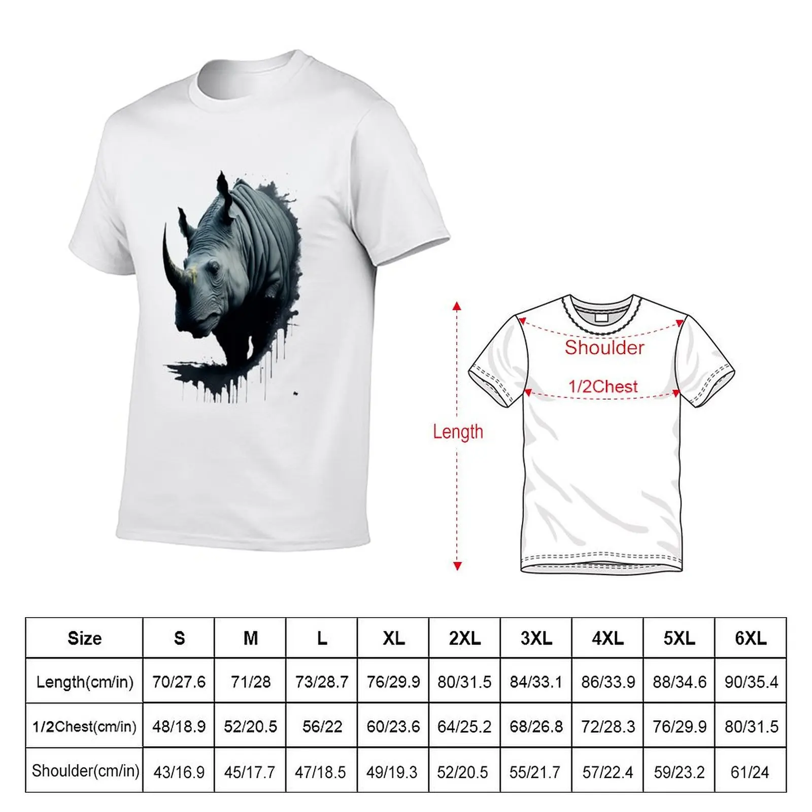 Rhino T-Shirt funny gifts anime figures croswit shirt man men t