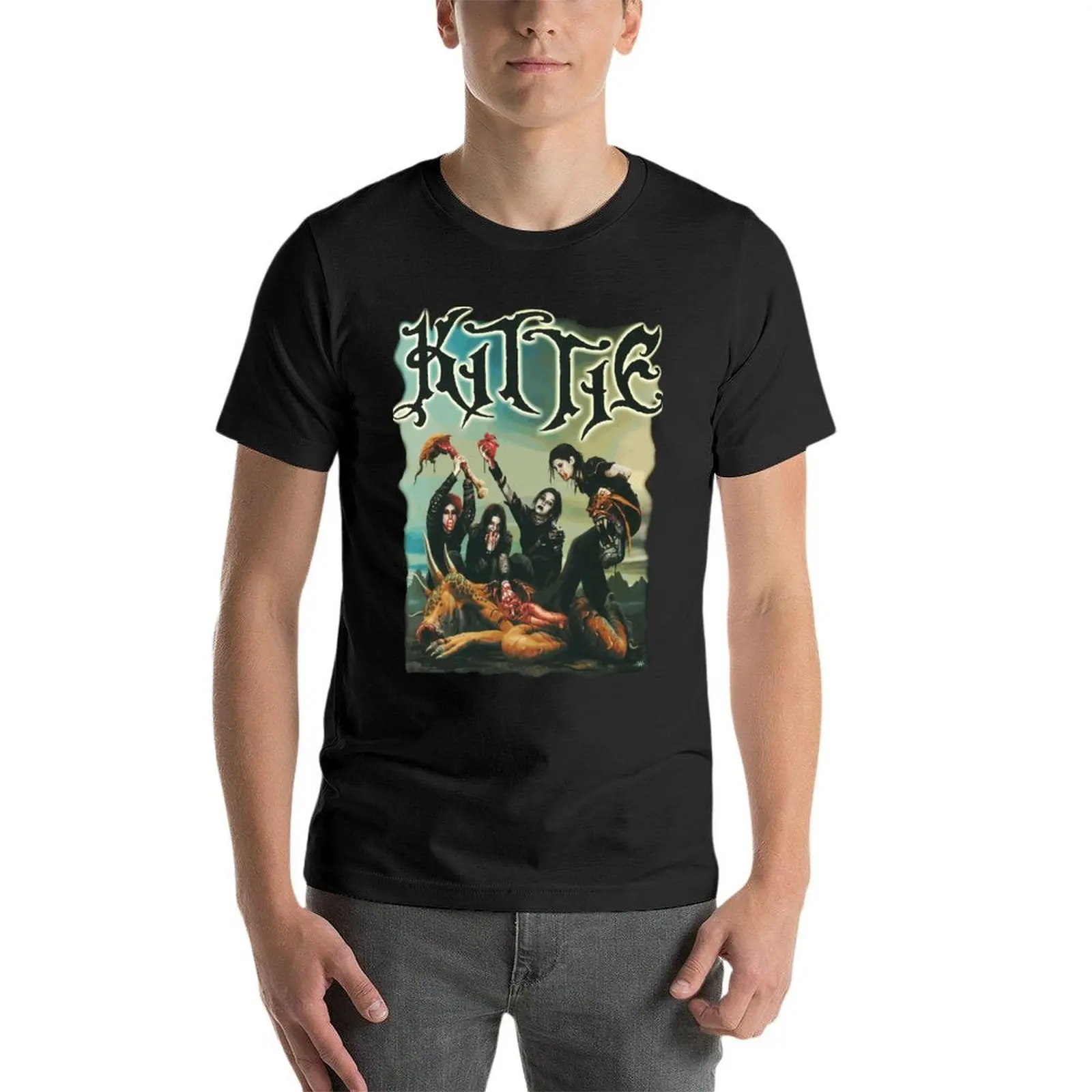 

Kittie Band More Blood Oversized T-Shirts Printed Men Clothing Short Sleeve Streetwear Big Size Tops Tee