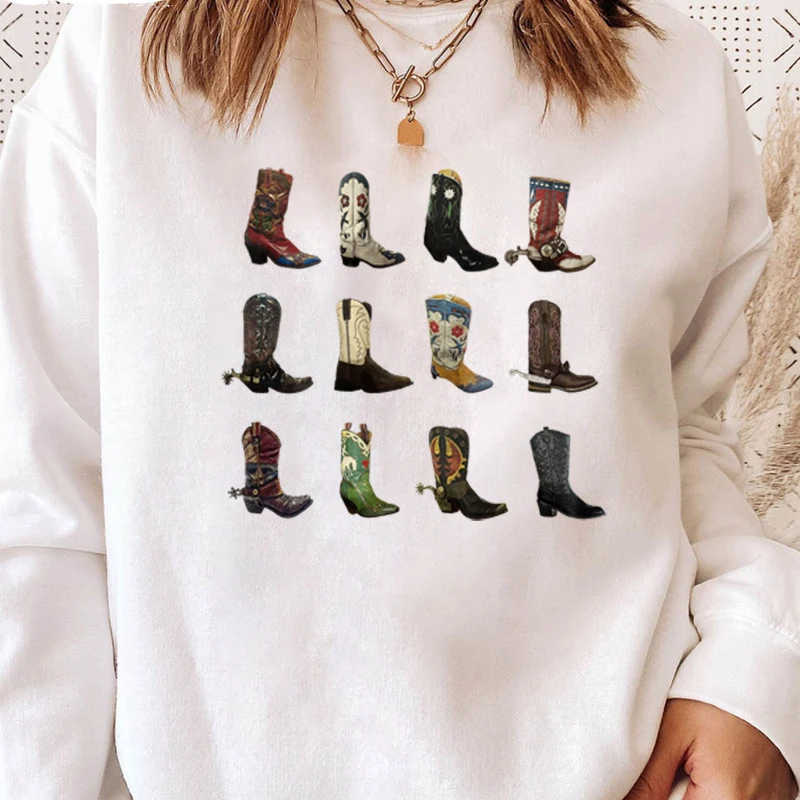 Толстовка Женская в западном стиле свободный винтажный свитшот бохо Техасский