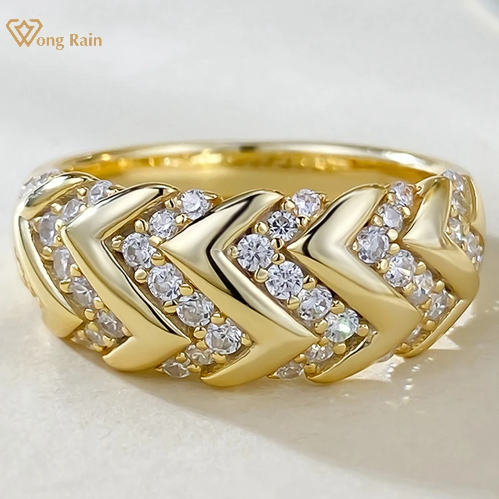 

Wong Rain 18K Gold Plated 925 Sterling Silver Lab Sapphire Gemstone Ring Wedding Band Party Jewelry Anniversary Gifts Wholesale