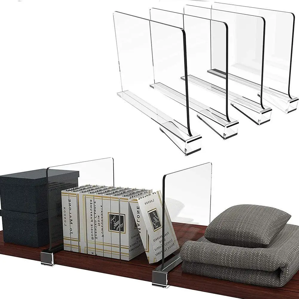 

Acrylic Shelf Dividers Shelf Divider For Closets With Wooden Shelves Transparent Shelf Dividers For Organization Closet Bathroom