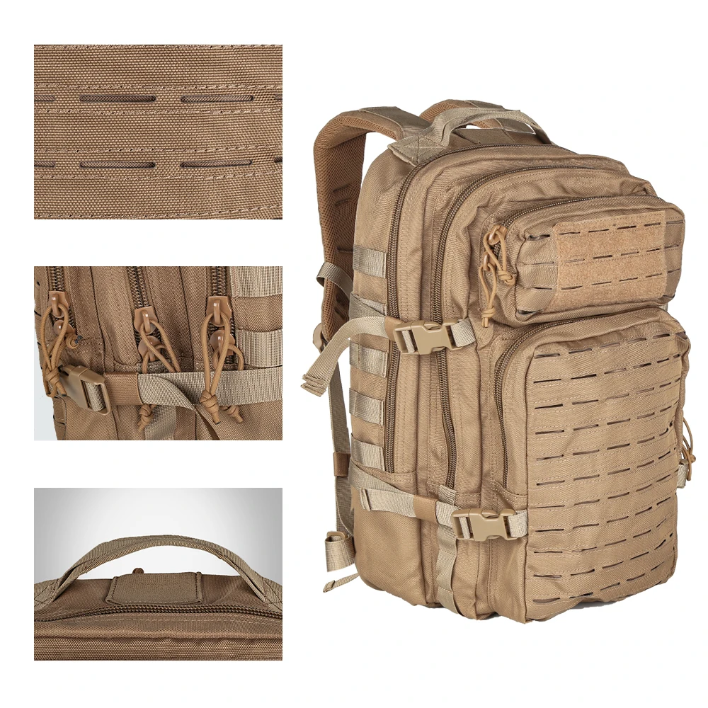 SPINA 34L High-Capacity Tactical Mountaineering Brown Bag Outdoor Sports, School, Travel,Mountaineering Hiking,Hunting Bag