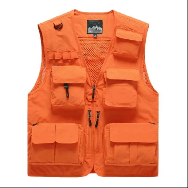 

Summer Men Unloading Tactical Vest Coat Casual Men's Photographer Waistcoat Mesh Work Sleeveless Jacket Tools Pocket Vest 7XL
