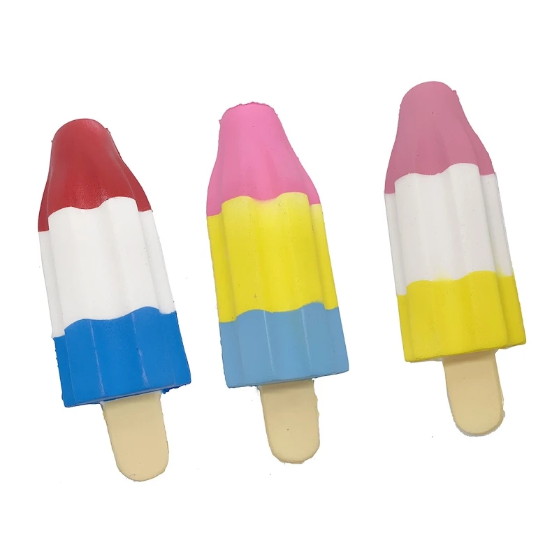 

F62D 6’’ Squeeze Ice Cream Stick Fidget Toy Realistic Icecream Party Favor Slow Rise Pressure Release Toy Adults Funny Gift