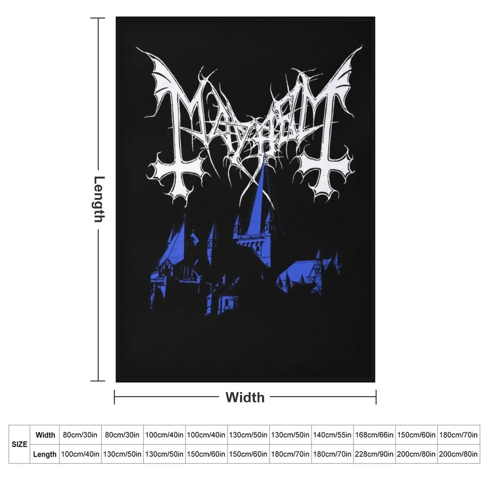 Mayhem - Норвегия Band Оригинальный логотип Fanart De Mysteriis Dom Sathanas Плед Пушистые одеяла на
