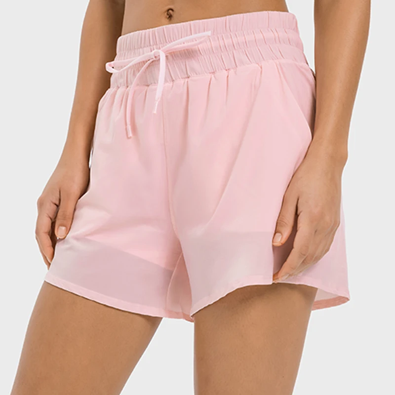 ASHLIMO Women Sport Shorts Moisture Wicking Yoga Gym Shorts Drawstring Waistband Short Gym Woman Breathable Outdoor Yoga Wear