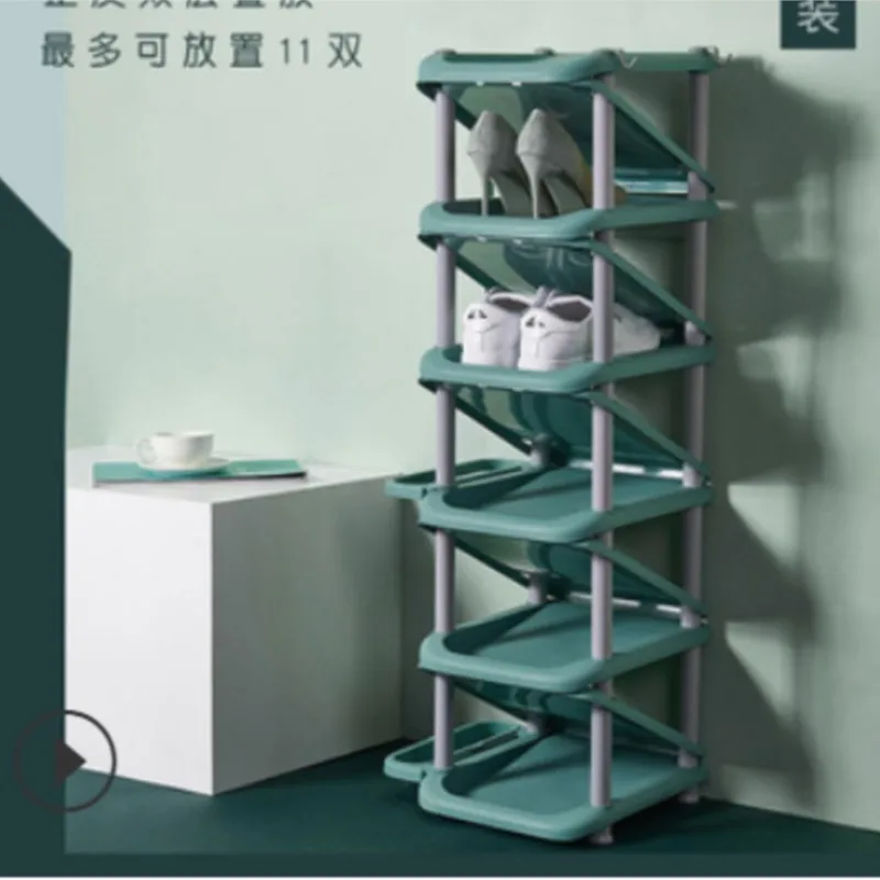 

The new shoe rack dormitory simple door shoe cabinet economical multi-layer household narrow and space-saving storage artifact