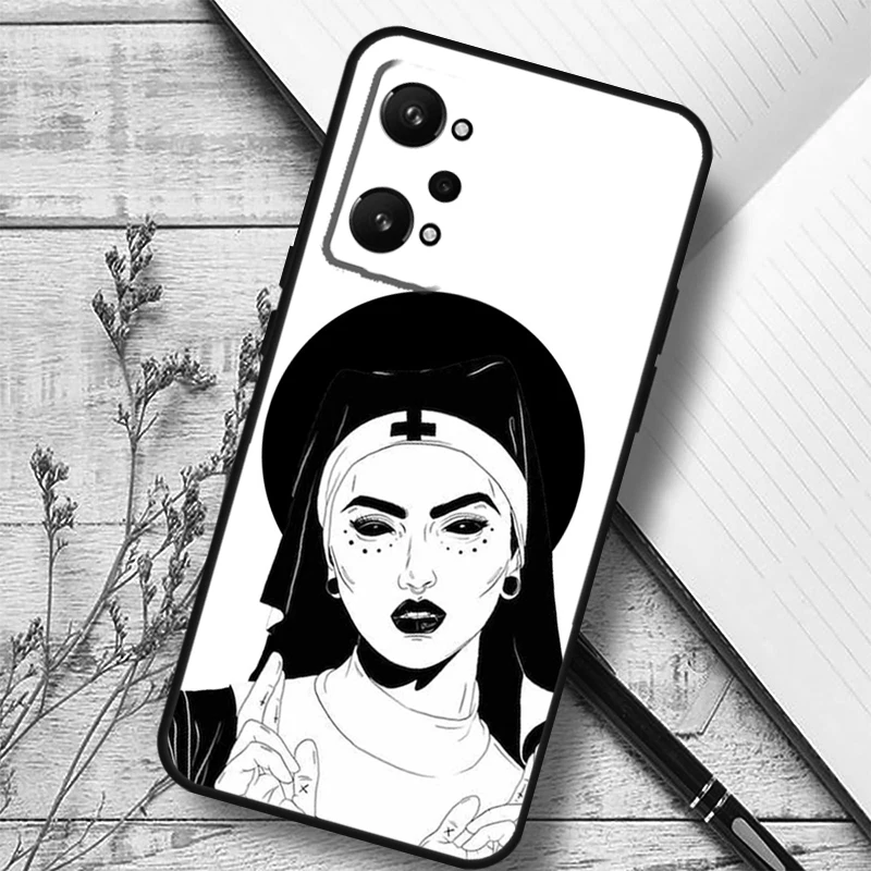 Фото Чехол Girl Sister Style Nun Sexy для Realme 14 13 10 11 12 Pro Plus GT 7 Pro 6 5 GT 6T C67 C61 C55 C53 C51 C21Y C25S C75 №2