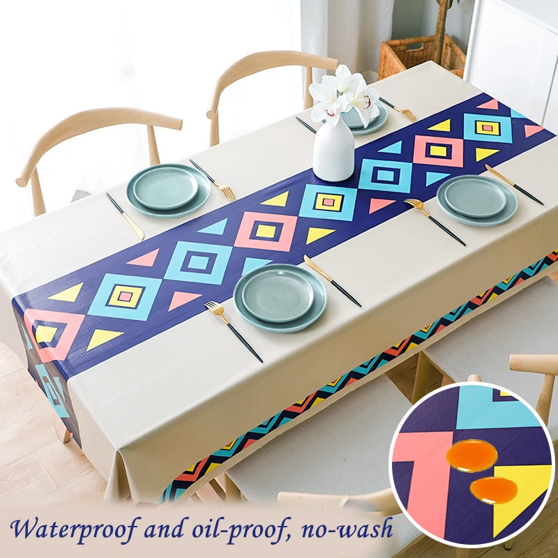 

Golden Oilcloth on Table Rectangular Desk Cover Ramadan Tablecloth Waterproof Stain Tablecloths for Kitchen Mantel Impermeable