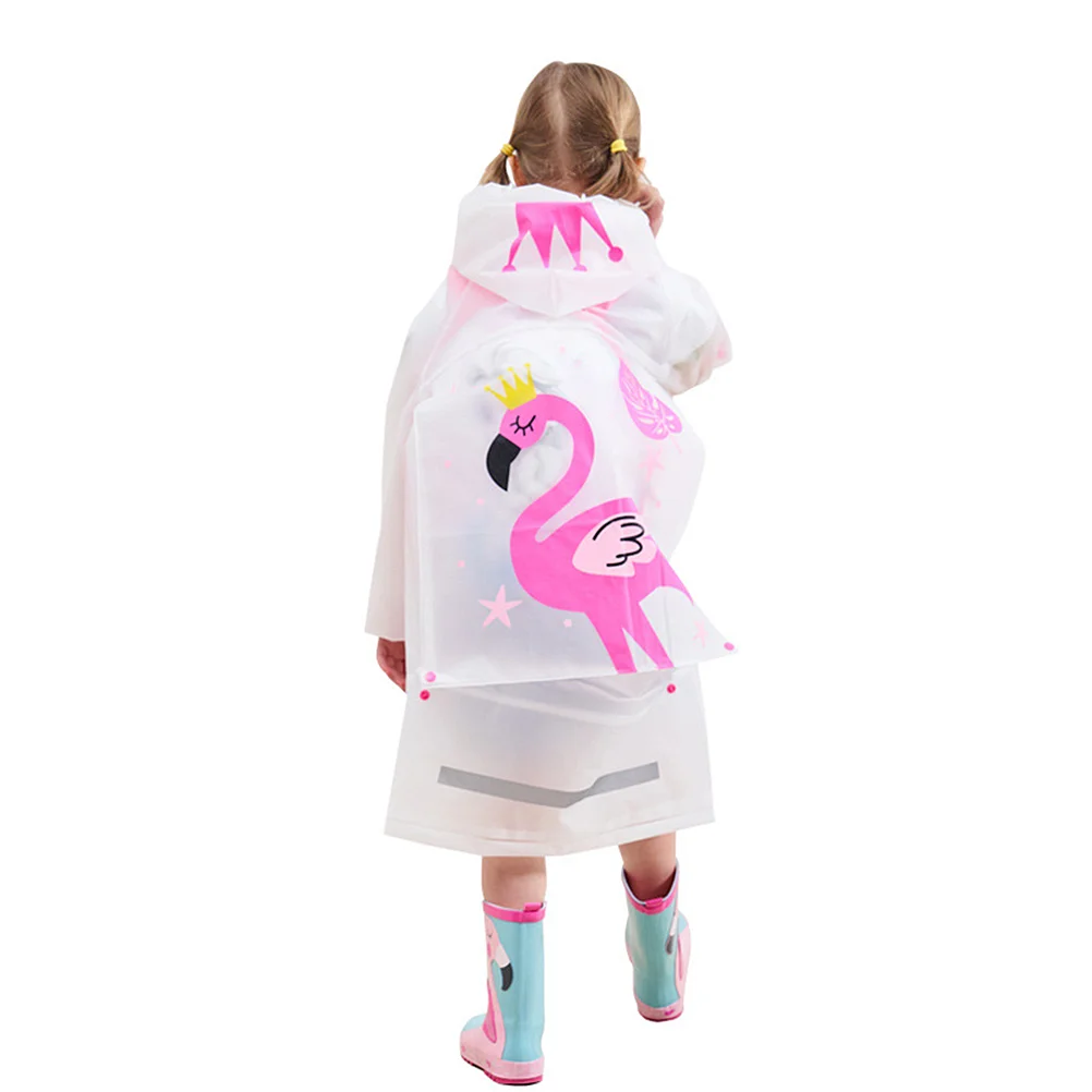 

Pratical Outdoor Rainwear Cartoon EVA Raincoat Camping Poncho Transparent Backpack Clear Protective Suit Inflatable Cover