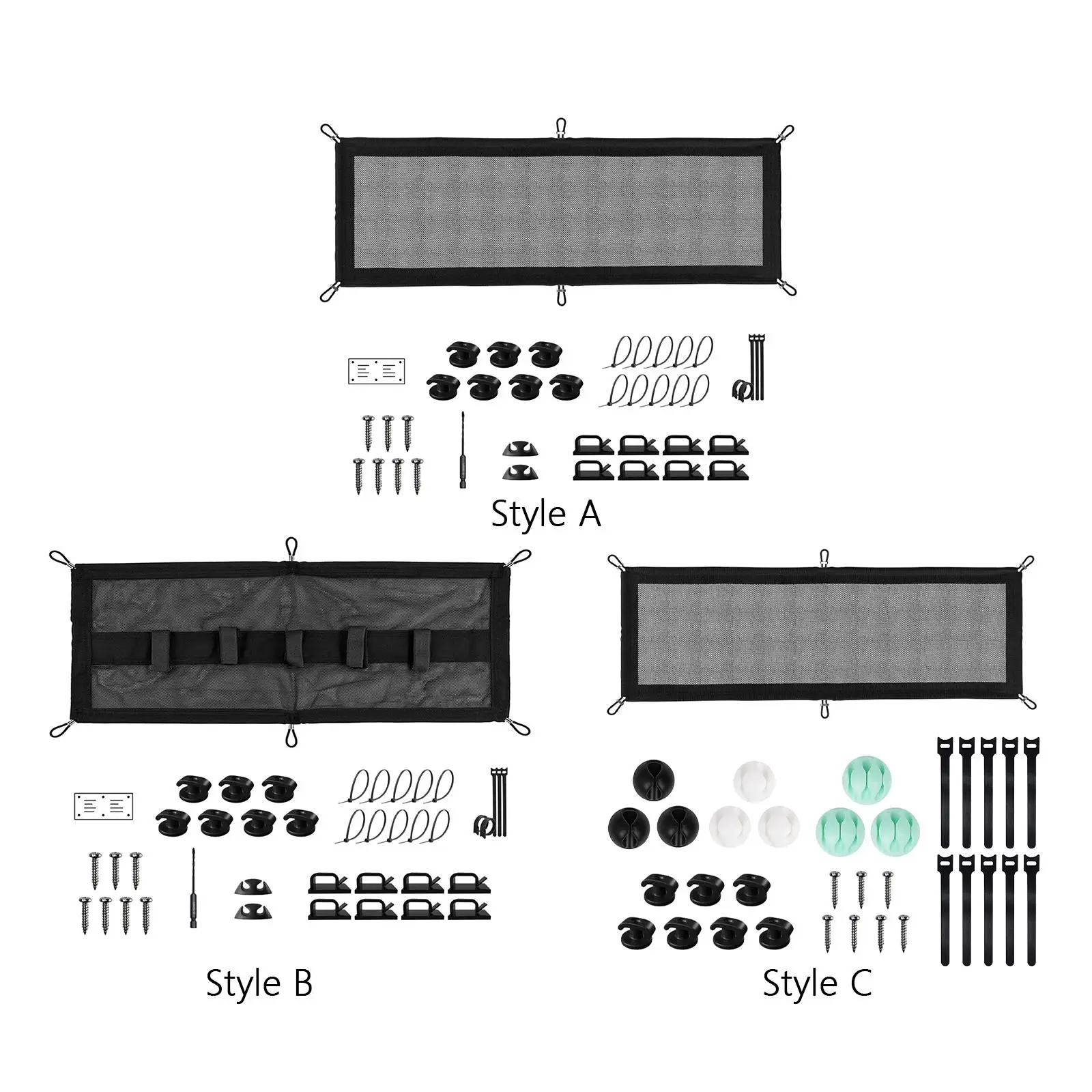 

Cable Management Net Mesh Mesh Organizer for Standing Desk Most Tables Home