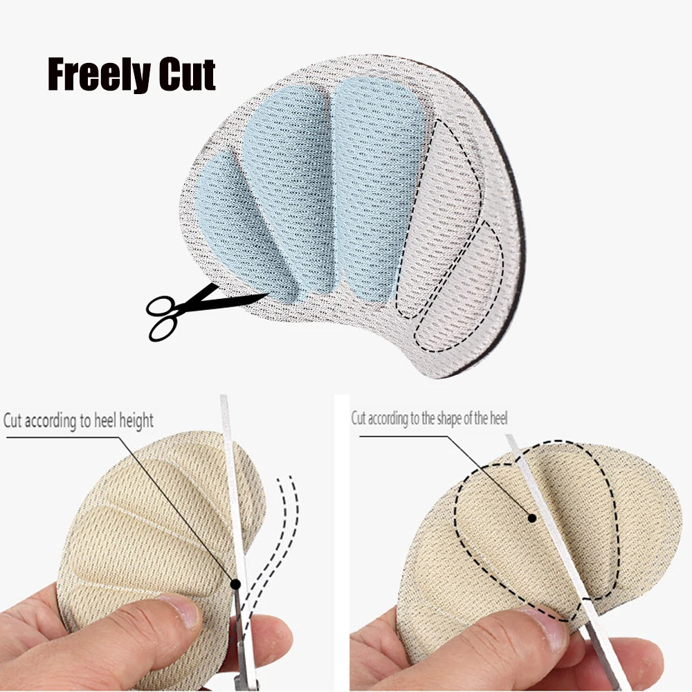 6Pairs Insoles for Shoes Patch Heel Pads for Sports Women Men Pain Relief Antiwear Foot Pads Adjustable Size Heel Protectors