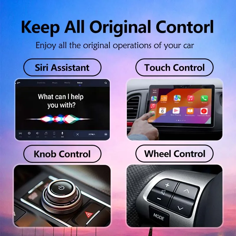 Проводной к беспроводному адаптеру CarPlay Android Auto Smart Dongle 2in1 Mini Box Быстрое