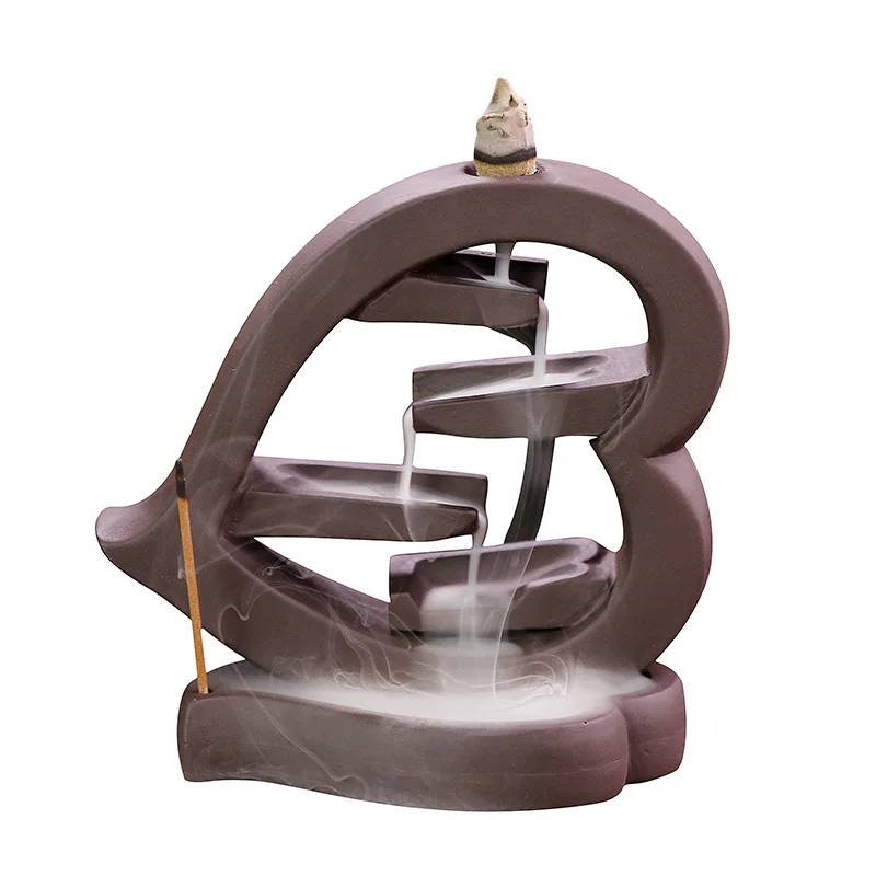 

Living Room Bedroom Buddha Smoker Decoration for Home Decoraction Luxury Zen Waterfall Incense Holder Burners Evaporator Decor