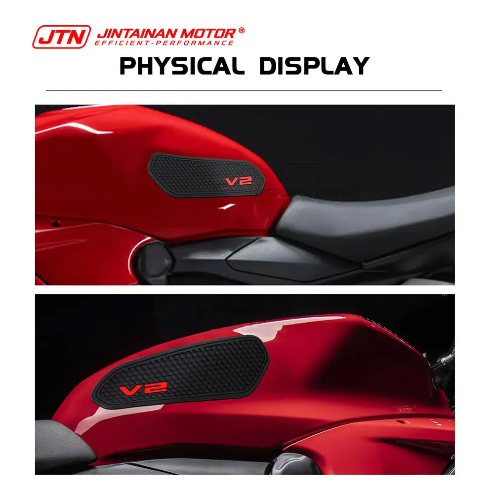 Фото Защитная накладка на бак JTN PANIGALE V2, противоскользящая водонепроницаемая резиновая наклейка для мотоцикла DUCATI STREETFIGHTER V2 2020-2026+ №2