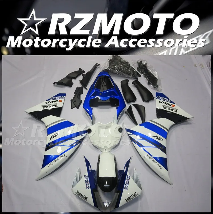 

New ABS Motorcycle Bike Whole Fairings Kit Fit for YAMAHA YZF - R1 2009 2010 2011 09 10 11 Bodywork set Blue White