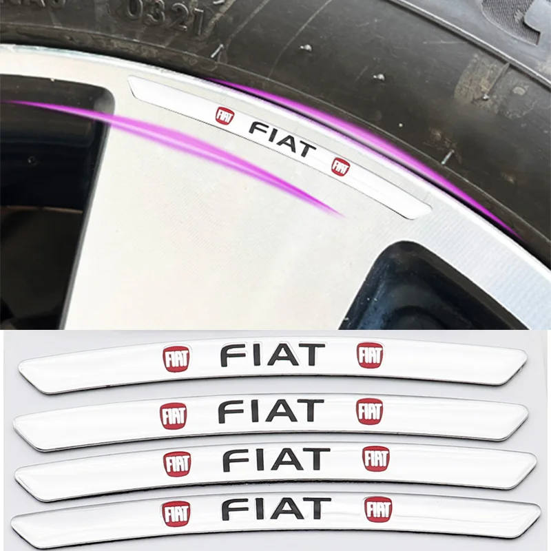

4 шт. 3D алюминиевое колесо автомобиля с логотипом автомобиля, эмблема колеса, наклейка для бровей, аксессуары для стайлинга для FIAT Bravo Viaggio Linea Sedici
