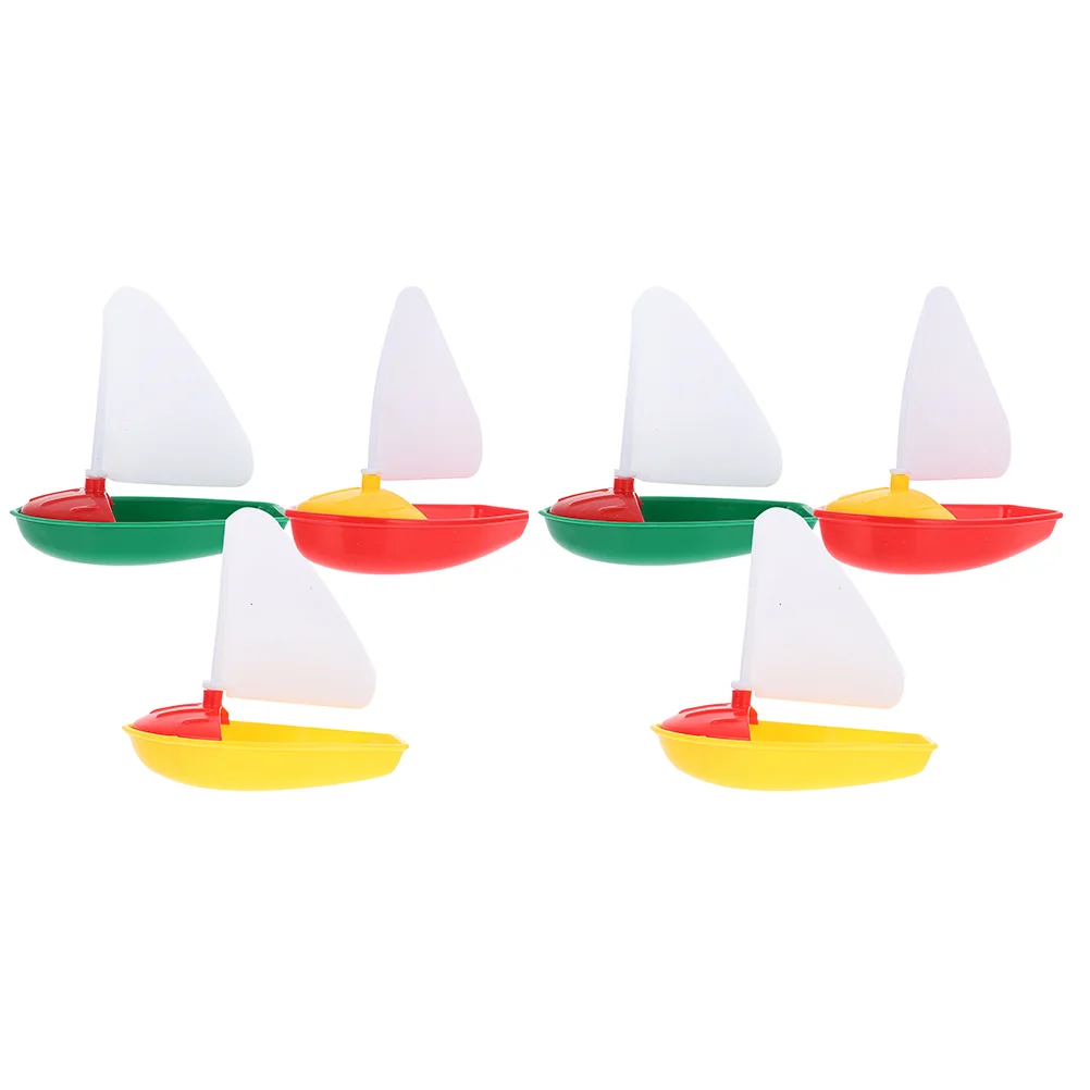 6 Pcs Beach Sailing Toy Kids Beach Plaything Dining Table Water Beach Toy Plastic Toy Boat Baby Children Toy Beach Sailboat Toy