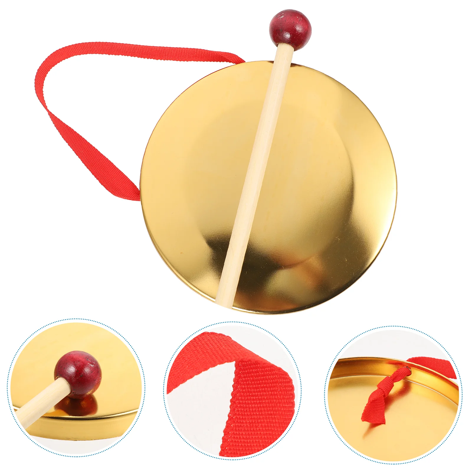 

1SET Mini Gong Copper Instrument Copper Gong Percussion Instrument for Celebration Playing Children Home