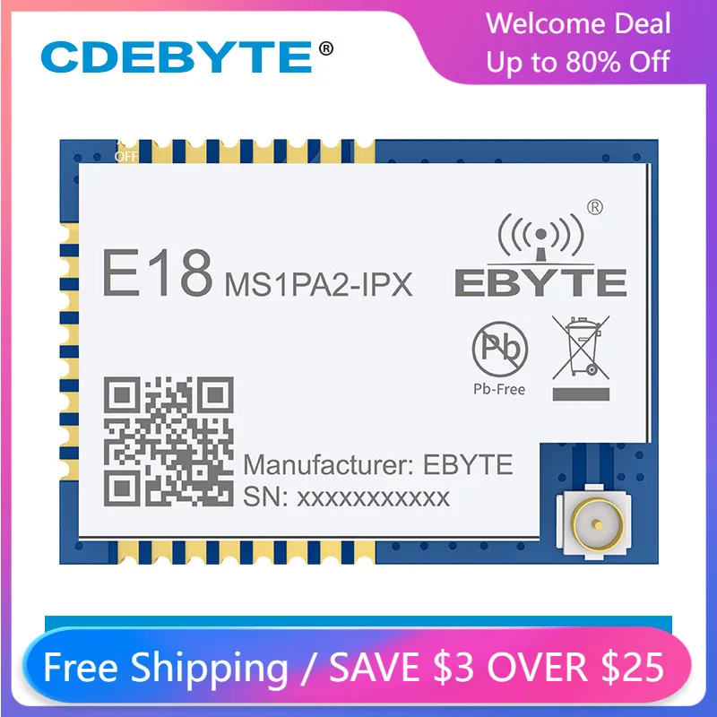 10 шт./лот CC2530 PA + LNA ZigBee модуль 2,4 ГГц 20 дБм 8051 MCU SMD IPEX E18-MS1PA2-IPX сетевой передатчик и приемник