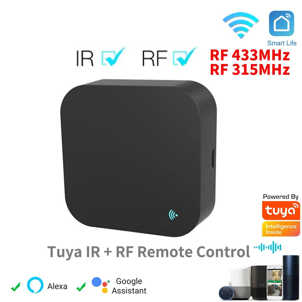 

Tuya S11 Smart RF IR Remote Control for Smart Home with APP, Voice Control and Support for All TV with Alexa and Google Home