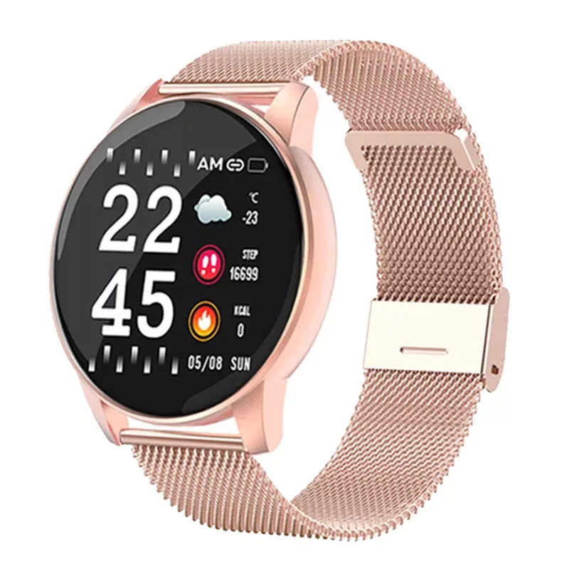 

2022 W8 умные часы для женщин и мужчин, измерение кровяного давления, женские часы, спортивные круглые умные часы, умные часы для Android и iOS